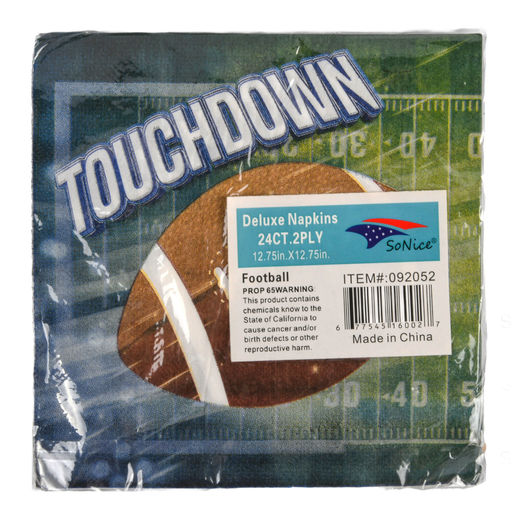 Football Touchdown Napkins 24ct