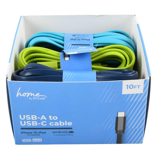 USB-A To TYPE-C Charging Cable 10ft