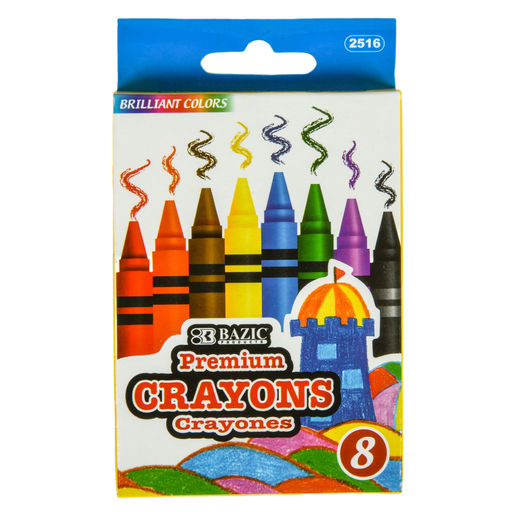 Bazic Premium Crayons 8ct