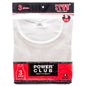 Power Club White A-Shirt Small 3pk