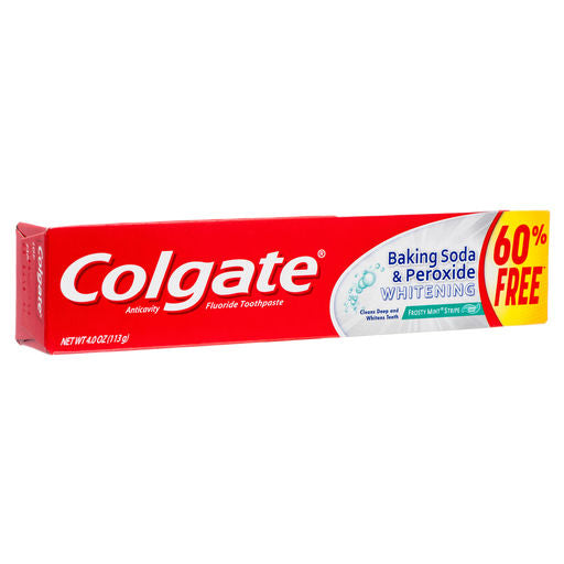 Colgate Toothpaste + 60% Free Baking Soda & Peroxide 4oz