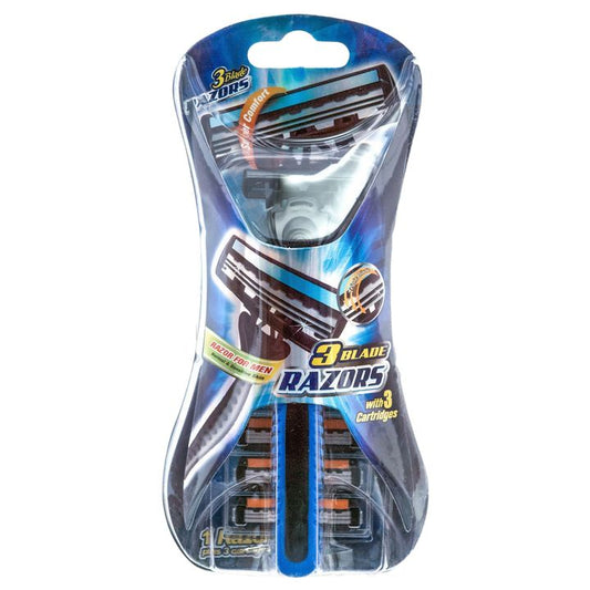 Men's 3-Bladed Razor + 3 Cartridges