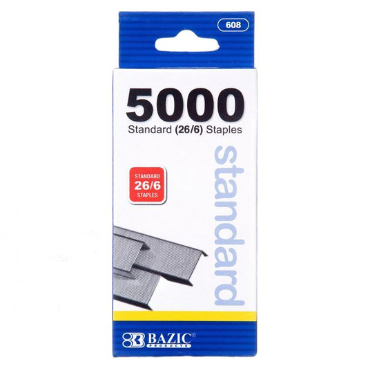 Bazic Standard Staples 5,000 Ct