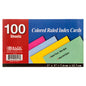 Bazic Index Card 3x5 100ct Color