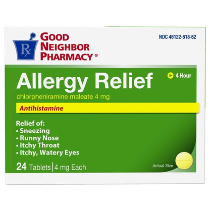 GNP Allergy Chlorpheniramine 4mg Tablets 24ct