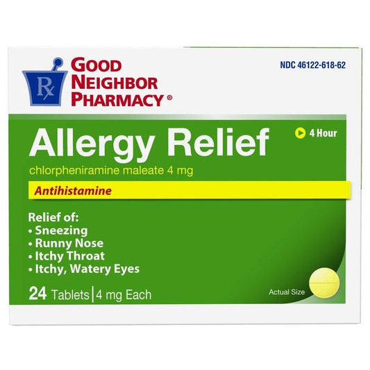 GNP Allergy Chlorpheniramine 4mg Tablets 24ct