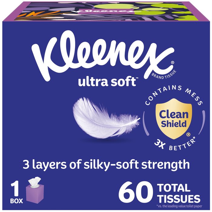 Kleenex Ultra Soft Facial Tissue Upright 60ct