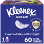 Kleenex Ultra Soft Facial Tissue Upright 60ct