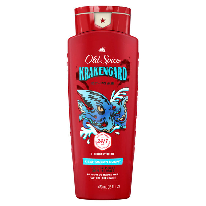 Old Spice Krakengard Body + Face Wash 16oz