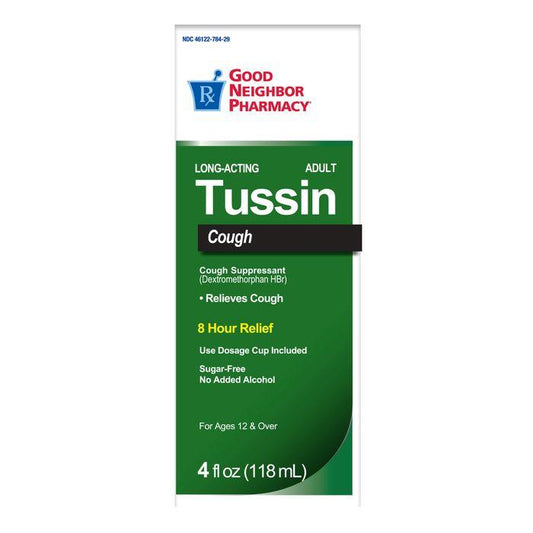 GNP Tussin Long Acting Sugar Free Cough Syrup 4oz