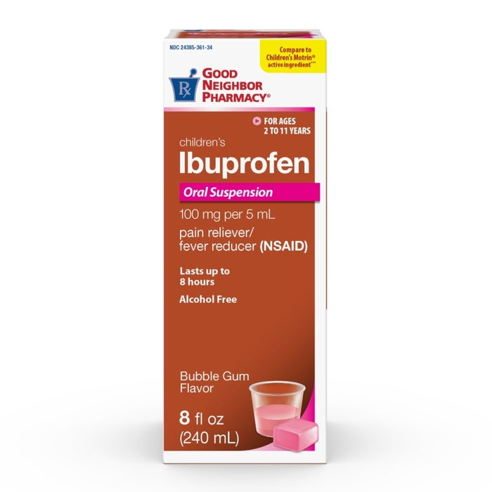 GNP Children's Ibuprofen Bubble Gum Suspension 8oz