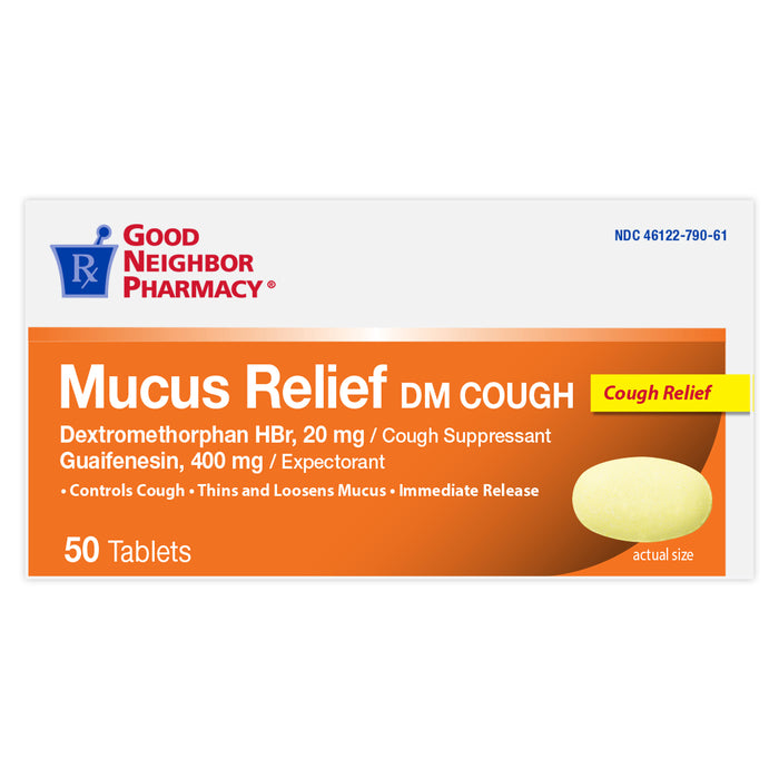 GNP Mucus Relief DM Guaifenesin 400-20mg Tablets 50ct