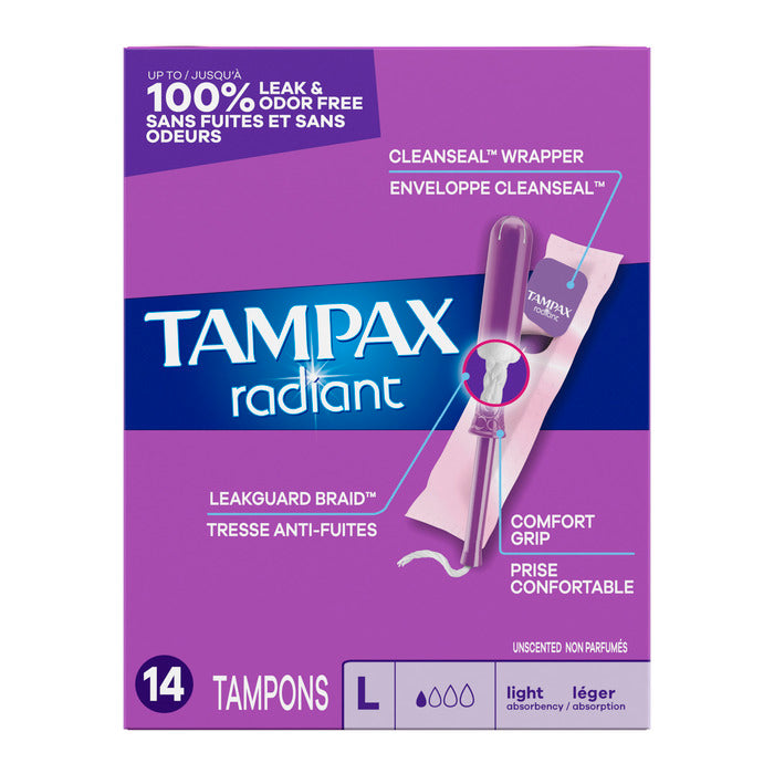 Tampax Radiant Leakguard LG 14ct