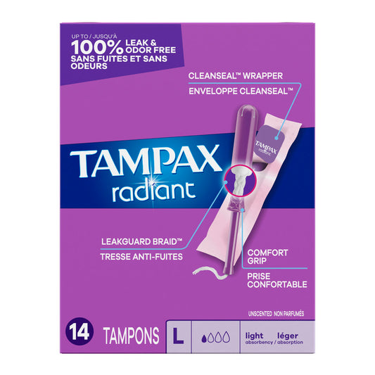 Tampax Radiant Leakguard LG 14ct