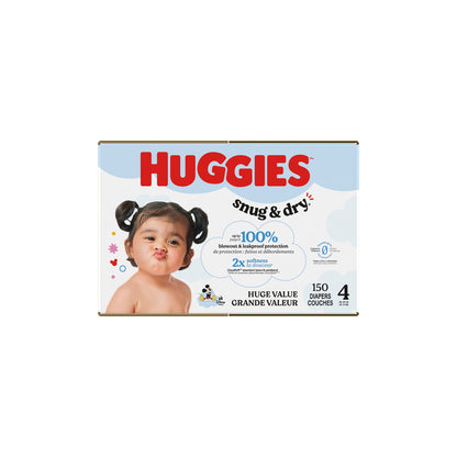 Huggies Snug & Dry Baby Diapers Size 4 150ct