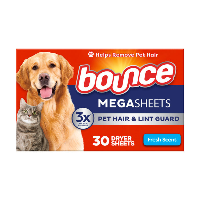 Bounce Pet Hair and Lint Guard Fresh Sheets 30ct