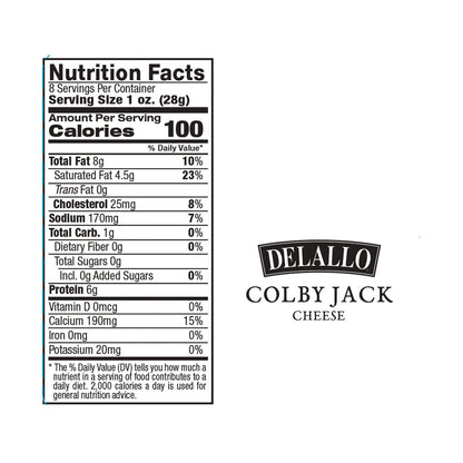 Delallo 8oz Colby Jack Cheese