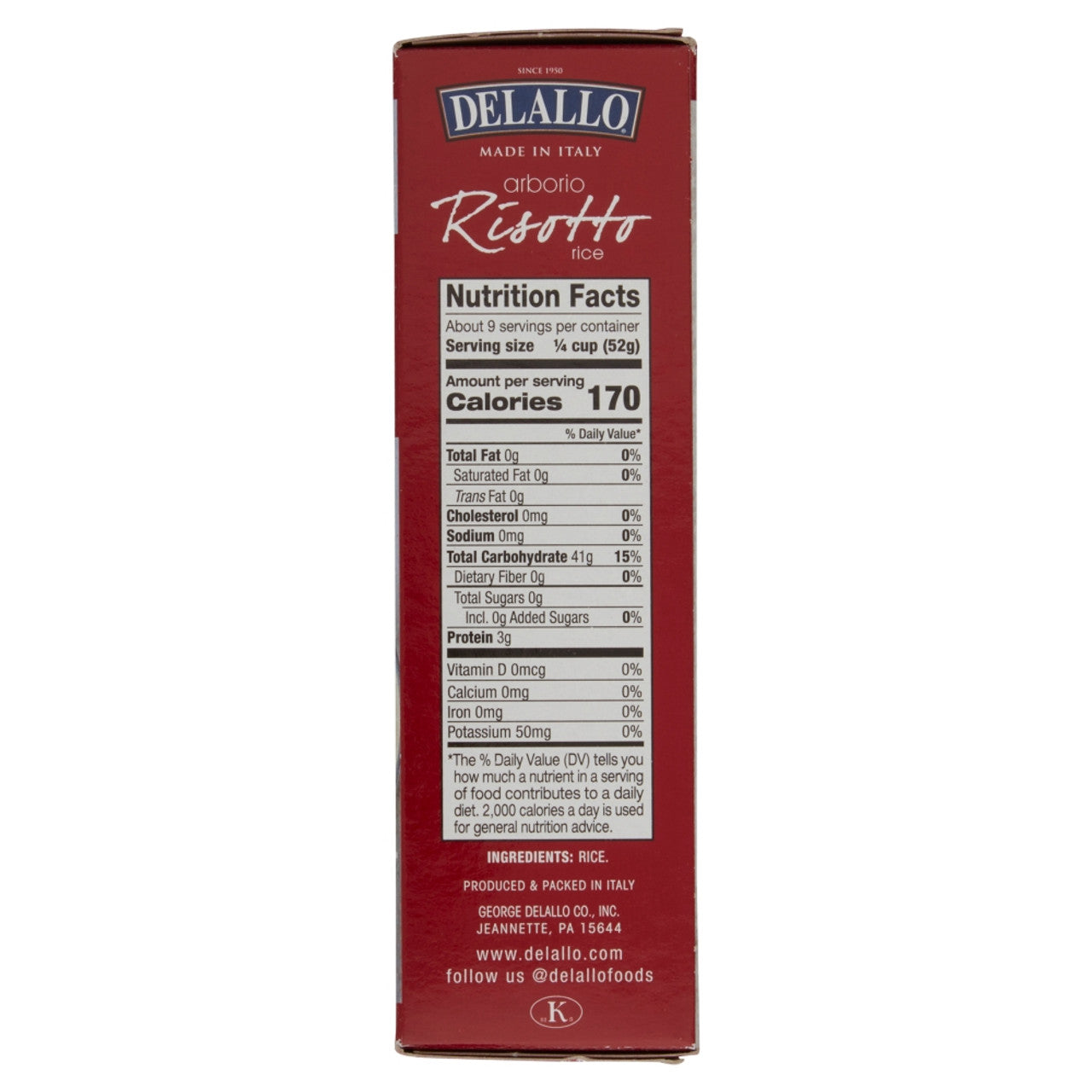 Delallo Risotto Arborio Rice 17.6oz