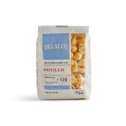 Delallo Shells Pasta 1lb Bag