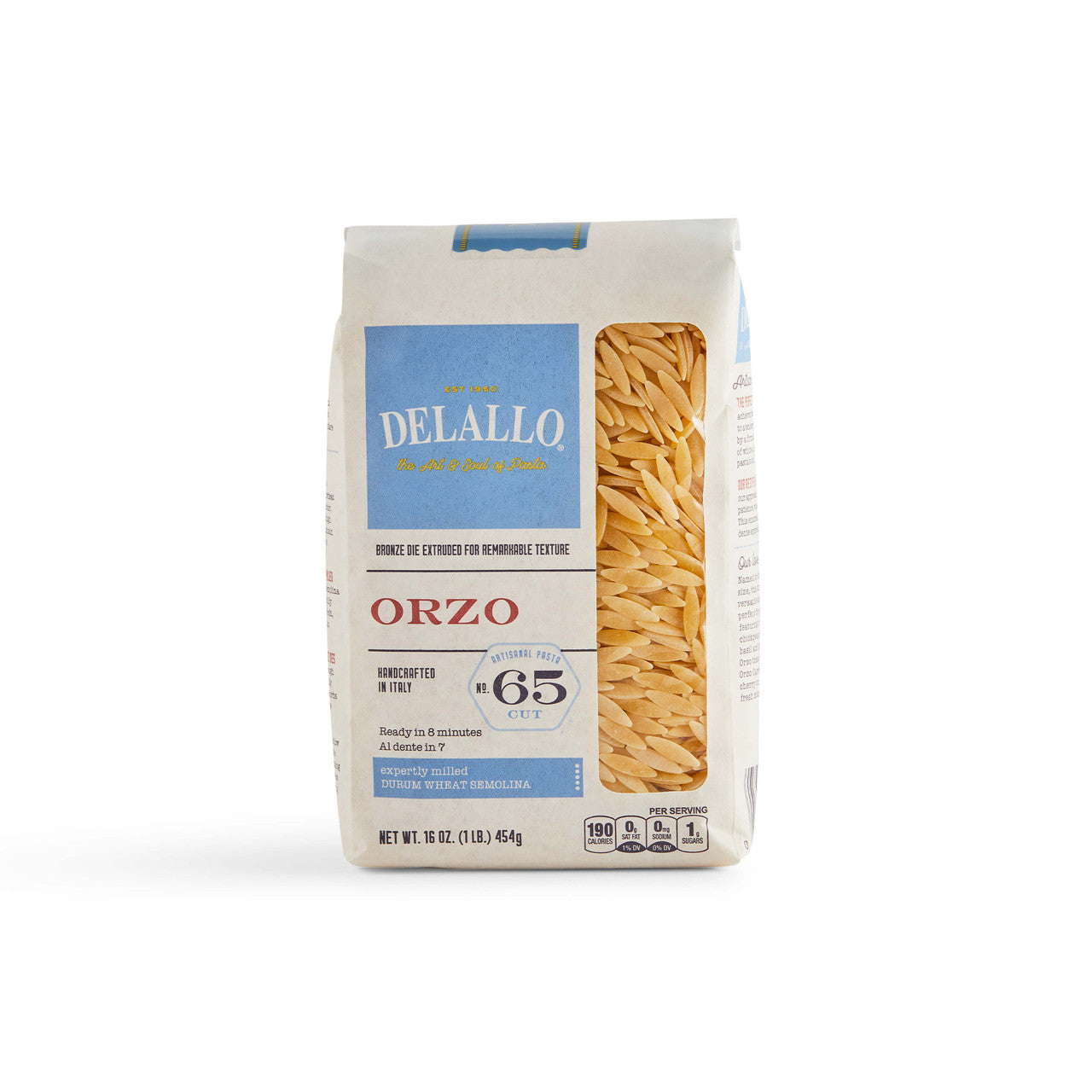 Delallo Orzo Pasta 1lb Bag