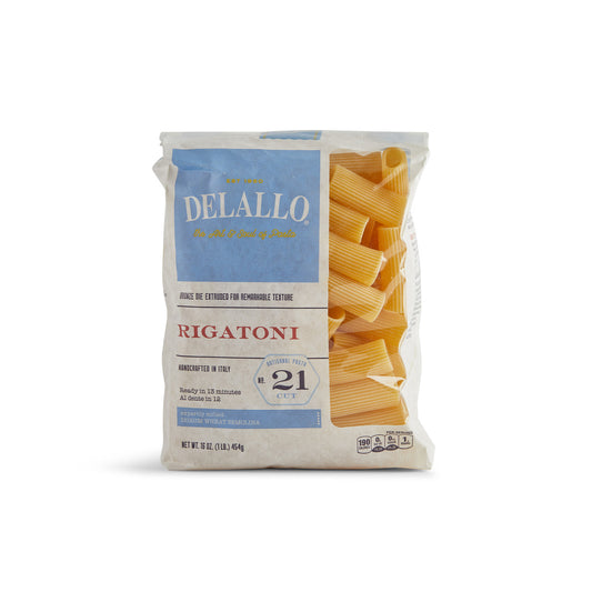 Delallo Rigatoni Pasta 1lb Bag