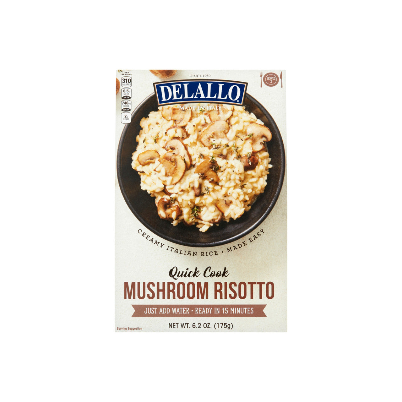 Delallo Mushroom Risotto Quick Cook 6.2oz