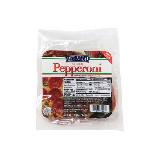 Delallo Sliced Pepperoni Pouch 6oz