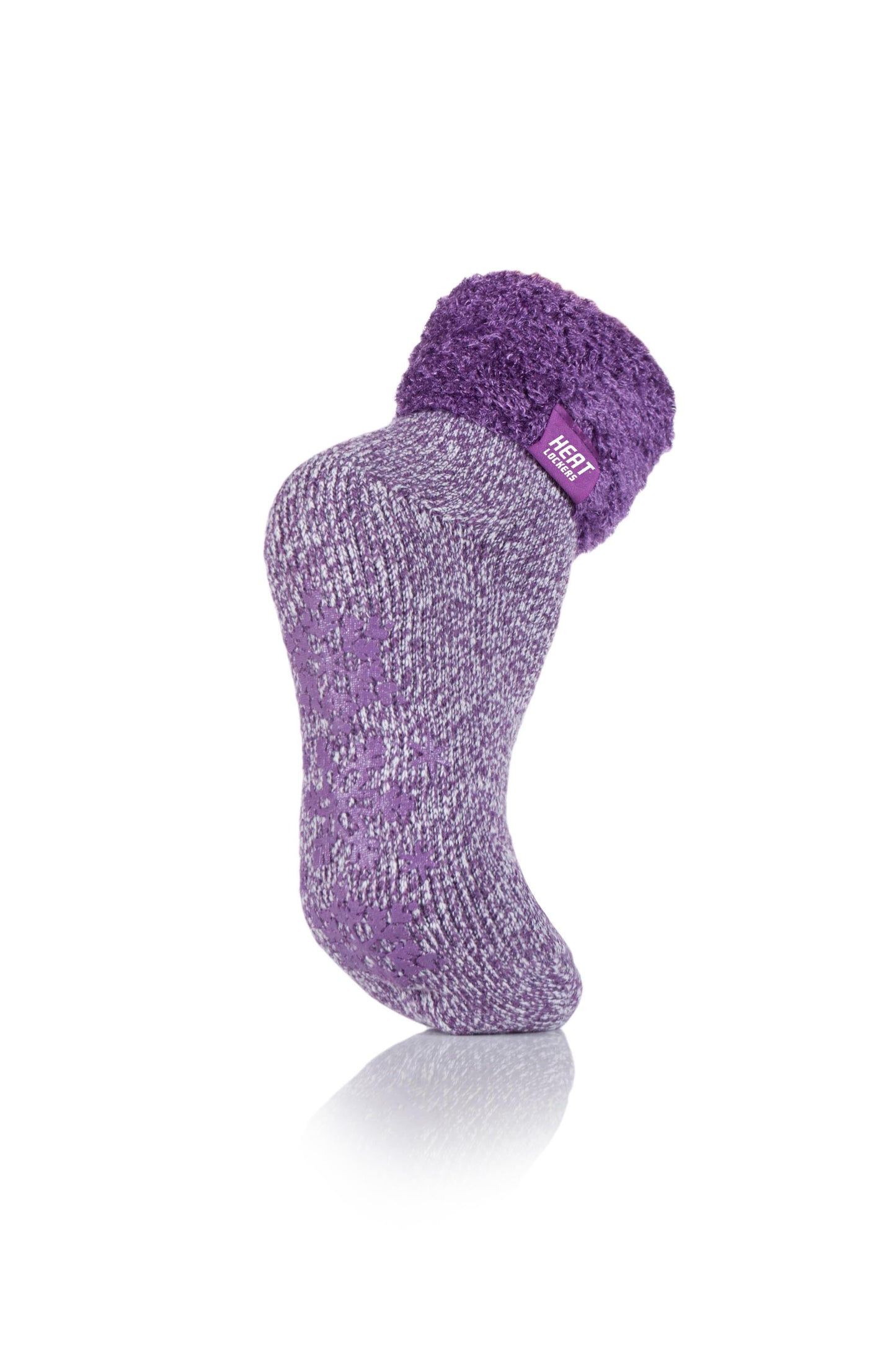 Women's Twist Cozy Slipper Sock - Lilac/Cream