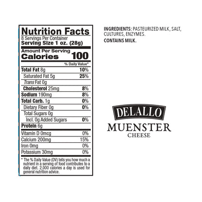Delallo 8oz Muenster Cheese