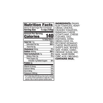 Delallo Pomodoro Fresco Creamy Vodka Sauce 25.25oz
