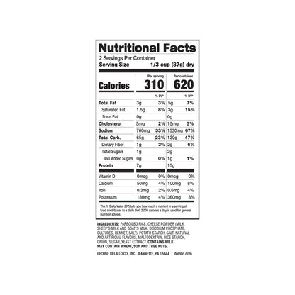 Delallo Cheese Risotto Quick Cook 6.2oz