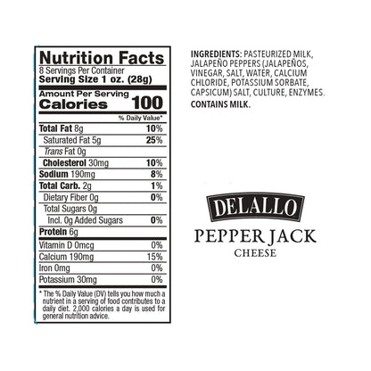 Delallo 8oz Pepper Jack Cheese