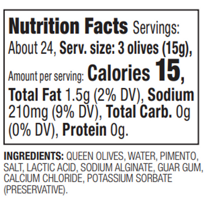 Delallo Stuffed Queen Olives 13oz