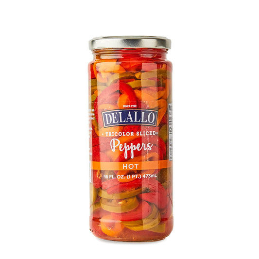Delallo Hot Sliced Jalapeño Peppers 16oz
