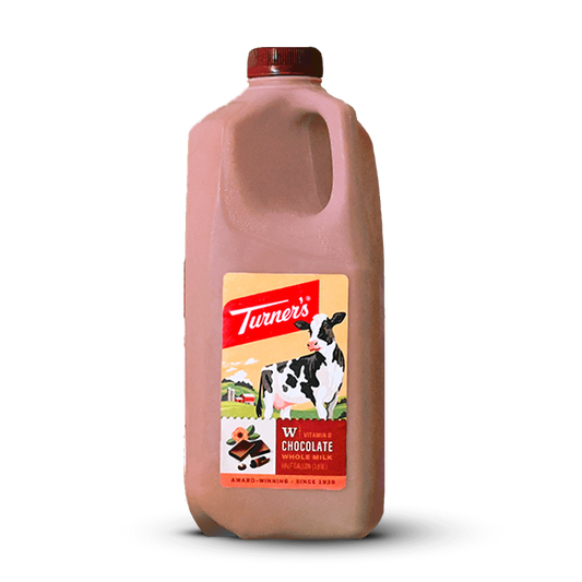 Turner's Chocolate Whole Milk 1/2 Gallon