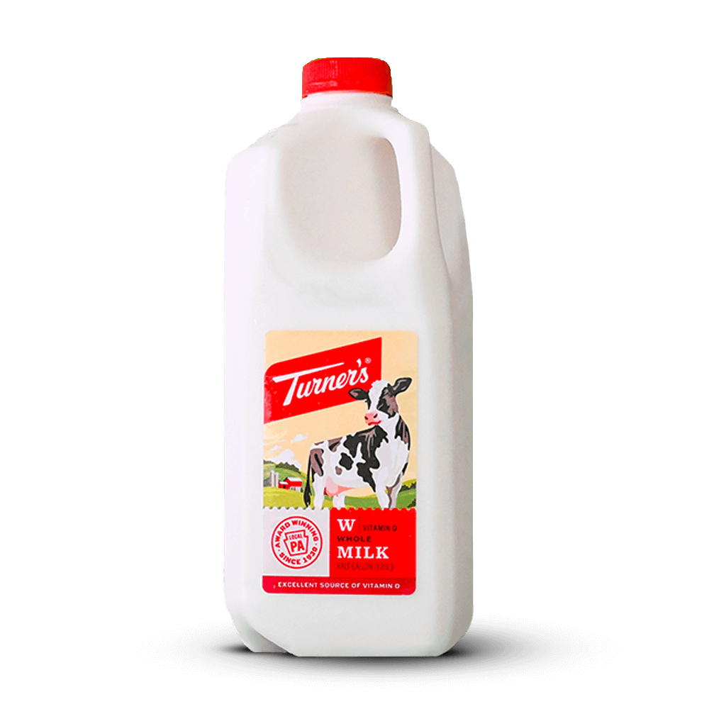 Turner's Whole Milk 1/2 Gallon