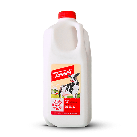 Turner's Whole Milk 1/2 Gallon
